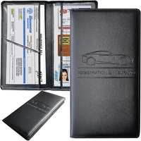 Porte-documents de voiture de qualité supérieure en cuir PU de luxe, fait main, durable, résistant à l'eau, léger, grande capacité, RFID
