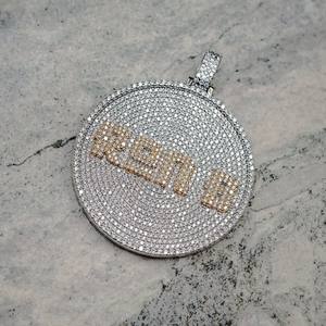 Pendentif personnalisé Hip Hop en argent sterling 925 avec nom en diamant, lettres et chiffres, pendentif glacé en moissanite VVS, bijoux personnalisables - Product Image 4