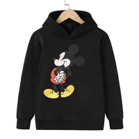 Sweatshirts brodés pour filles, sweat à capuche à manches longues, design souris, vêtements d'hiver, printemps et automne pour enfants, nouveauté