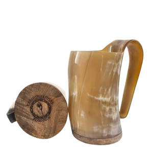 Pichet en corne de style fantaisie marron durable pour la décoration de table d'hôtel et de restaurant et la cruche de tasse de verres - Product Image 1