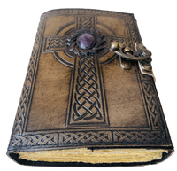 Grand carnet de notes en cuir fait à la main en relief en forme de croix Carnet d'écriture en pierre relié quotidiennement pour hommes et femmes Carnets de voyage