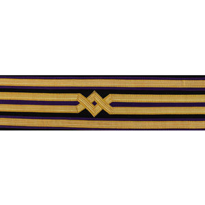 Ingénieur en chef 4 rangées de diamants entrelacés MN violet 3/8 manchette pas cher taux de haute qualité manchette tresse manches boucles dorées - Product Image 1