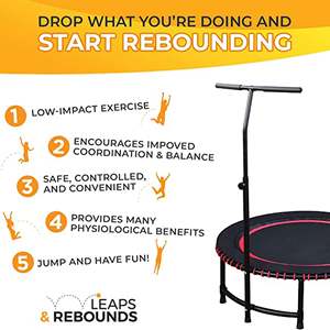 Manubrio Stabilizzatore in Acciaio LEAPS & REBOUNDS 40 per Trampolini Fitness (Solo Barra) - Product Image 2