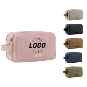 Trousse de toilette personnalisée pour hommes, trousse de toilette de voyage en toile Dopp Kit sac de rasage résistant à l'eau pour accessoires de toilette - Product Image 1