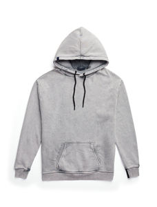 Sudadera con capucha de mezcla de algodón básico lavado gris claro de calidad superior para hombres Sudadera con capucha cómoda y relajada para ropa de invierno - Product Image 2