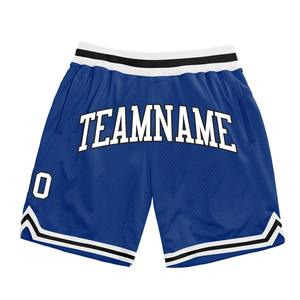 Industrie Direct Engro Sportswear Short de basket-ball personnalisé Royal White-Black Authentic Throwback Basketball Shorts - Product Image 1