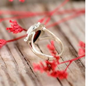 Anillo de piedras preciosas Bohemias de plata esterlina para mujer con piedra de Rodocrosita Natural joyería de regalo de alta calidad - Product Image 6