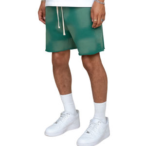 Top à la mode hommes Terry Shorts personnalisé soleil délavé lavé taille élastique Long cordon poches cousues 100% coton OEM détresse - Product Image 6