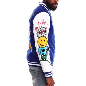 Veste universitaire pour homme de haute qualité, fournie directement par le fabricant, en tissu de laine légère, séchage rapide, coupe-vent, broderie élégante - Product Image 2