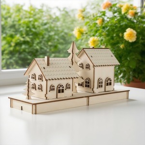 Handmade Painted Wood Ornament Premium Quality Eco-Friendly Modern Style <b>Art</b> <b>Deco</b> Design Flower Shape Tabletop Decor Hot Sell - Product Image 2