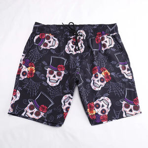 Pantalones cortos de playa elásticos informales de cintura baja a la moda para hombre, pantalones cortos deportivos de poliéster con patrón sólido y logotipo personalizado, transpirables, de secado rápido - Product Image 2