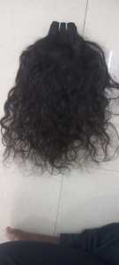 100% cuticule alignée non traitée de qualité supérieure temple indien brut simple dessiné trame de Machine naturel bouclés extensions de cheveux humains - Product Image 3