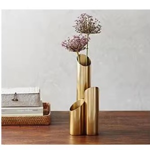 Classical Decorative Flower <b>Vase</b> Shiny Polished Brass Metal Antique Finishing Flower <b>Vase</b> From India - Product Image 3