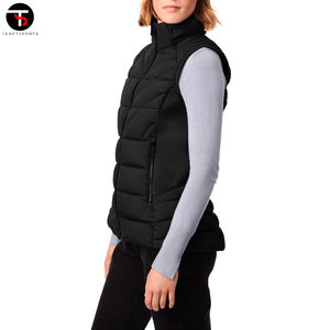 <b>Women's</b> Casual Cotton Sleeveless Reversible Zipper <b>Waistcoat</b> Waterproof Horse Riding Puffy Vest Windproof Design Use Outer Wear - Product Image 4