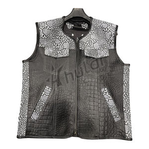 Customized <b>Black</b> Camouflage Leather Motorcycle Riders Vest for <b>Men</b> Unique Design Plus Size <b>Waistcoat</b> Vintage Outer Wear - Product Image 6