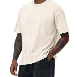 T-shirts décontractés pour hommes de qualité supérieure, en coton/polyester 100%, à motif uni, imprimé numériquement, coupe ample, tricotés - Product Image 4