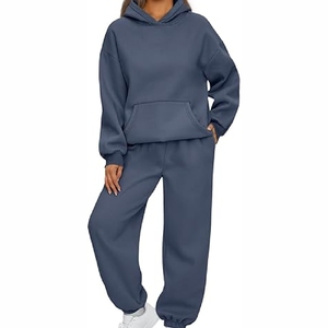 Calidad profesional 100% algodón Chándal con capucha para mujer Tamaño y color personalizados - Product Image 1