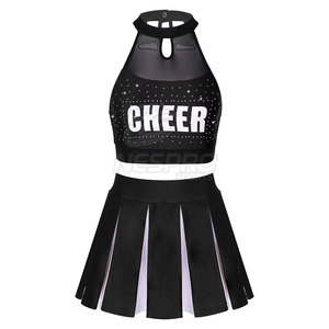 Dernière conception fabriquée en usine Conception personnalisée Ensembles d'uniformes de cheerleading pour femmes adultes 100% Polyester Vente à chaud - Product Image 1