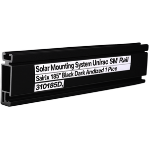 Système de montage solaire Unirac SM Rail 185" Noir Anodisé Foncé 1 Pièce 310185D - Product Image 2