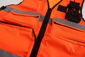 Chaleco DE SEGURIDAD reflectante de alta visibilidad con logotipo personalizado para hombre, chaleco de ropa de trabajo de construcción de malla con bolsillos, logotipo incluido - Product Image 3