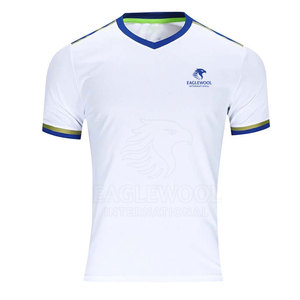 Factory Custom Bulk Quantity Soccer Jersey OEM Service Latest Style 100% <b>Polyester</b> Short Sleeve Quick Dry Breathable Front - Product Image 3