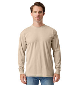 Camiseta de manga larga con cuello redondo para hombre y estampado digital con logotipo personalizado 100% algodón y fibra de bambú fabricada en Pakistán - Product Image 1