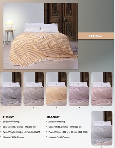 DAFNI BIG PAZAR 100% Cotton Breathable Woven Jacquard Plain Dyed Warp Suede <b>Tassel</b> Bedspread 200x230cm <b>Throw</b> Blanket Pique - Product Image 3