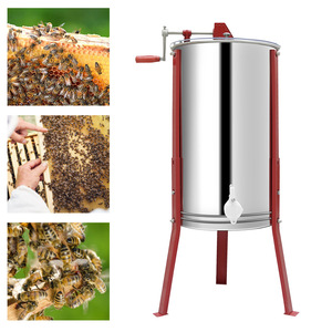 Extractor de Miel Manual de 3 Cuadros - Agitador de Miel Totalmente de Acero Inoxidable - Separador Manual Precio Directo de Fábrica - Product Image 2