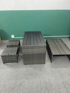 Custom Colors Outdoor Dining <b>Table</b> <b>Set</b> Comfortable Rattan Wicker UV Protected Jamaica Wholesaler - Product Image 6