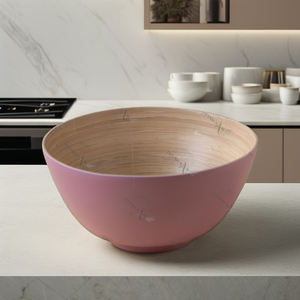 Nouveauté : Ensemble de bols en bambou écologiques jetables, OEM, bols à salade en bambou naturel, logo personnalisé disponible, pour les fêtes et la maison - Product Image 1