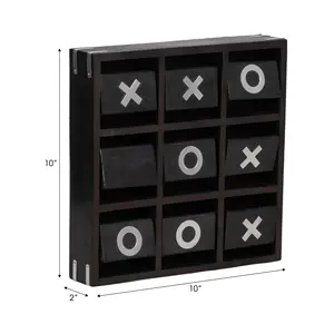 Plateau de jeu Tic-Tac-Toe en bois de bonne qualité avec bande métallique pour enfant par Target World - Product Image 5