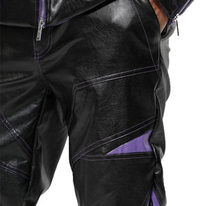 Pantalones de cuero de talla grande multicolor para hombre, precio al por mayor, novedad de 2024, pantalones de hombre hechos con material de cuero - Product Image 3