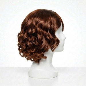 Peluca de Cabello Humano Virgen Brasileño, Color Castaño, con Frente de Encaje, Ondulado - Product Image 3