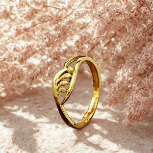 Simple Gold Leaf <b>Ring</b> for Women Minimalist Nature Inspired Design Elegant Stylish <b>Finger</b> <b>Ring</b> for Daily Wear Jewelry gold <b>ring</b> - Product Image 5