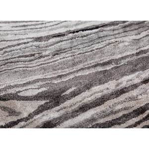 Alfombra Rectangular Genesis Hecha a Mano de Viscosa Gris y Negra con Diseño Abstracto para Dormitorio, Sala de Estar o Pasillo, Modelo TPV-4309 - Product Image 3