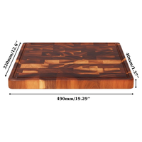Planche épaisse de boucher en bois d'acacia Planche à découper réversible de 4cm d'épaisseur allant au lave-vaisselle pour la viande et les légumes Fournisseur OEM