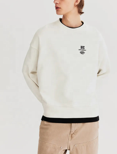 Sudadera de Punto Extra Grande para Hombre, de Alta Calidad OEM, con Hombros Caídos, Forrada, Estilo Urbano, Hip Hop, de Alta Densidad, Estampada, para Invierno - Product Image 6