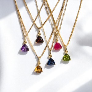 Pierre de naissance péridot trillion pendentif broche réglage breloques bijoux bijoux de mode en gros bas prix pendentifs - Product Image 4