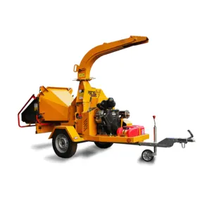 China Forestry Mobile Diesel Engine Wood Chipper Shredder Branch Wood Chip Crusher Hydraulic Feeding Machine For Sale