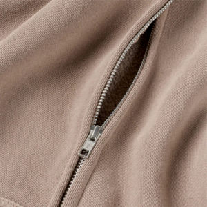 Soft cotton Custom mens casual full zip hoodie perfect for streetwear outdoor adventures and relaxed wear 100% cotton pullover - Product Image 4