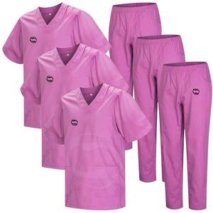 Uniforme de gommage médical en coton doux | Uniforme d'allaitement unisexe à col en V | Vêtements de santé OEM/ODM - Product Image 6