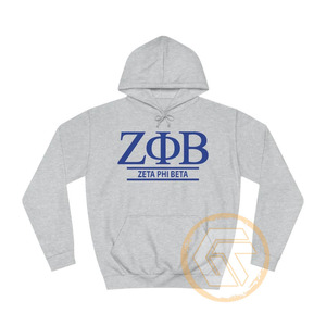 Diseña Tu Propia Sudadera con Capucha Personalizada de Invierno para Mujer Zeta Phi Beta, Sudadera con Capucha Digital Transpirable de Algodón y Poliéster de Alta Calidad al por Mayor - Product Image 1