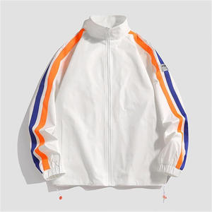 Veste d'hiver pour hommes Bomber de baseball en satin personnalisé avec col montant en toile coupe-vent - Product Image 4