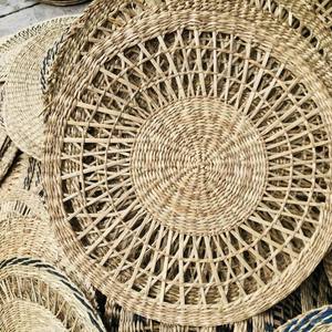 Mantel de algas marinas tejido redondo de Vietnam - Product Image 5