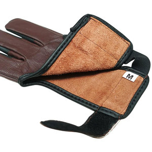 Good Quality Customized Archery Sports Gloves Lightweight Nylon Mesh with Leather Reinforced Fingertips for Target Practice - Product Image 4