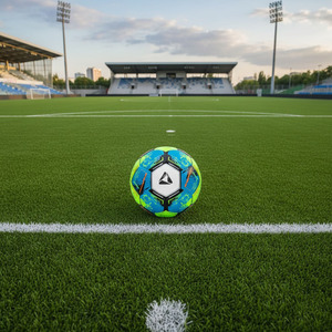 Ballon de football thermocollé et cousu à la machine, 12 panneaux, haute qualité, dernières conceptions, taille 5, vessie en caoutchouc pliable, sac en filet - Product Image 2