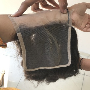 Extensiones de cutícula con cierre de encaje HD para mujer, cutículas sin procesar, Remy, virgen, indio, negro, 100%, 6x6, venta al por mayor - Product Image 4