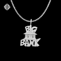 Pendentif personnalisé en argent plaqué 925, style hip-hop, avec moissanite, motif dollar, pour homme, bijoux streetwear, personnalisable