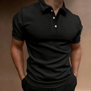 Camiseta de manga corta con solapa de algodón de alta calidad para hombre de otoño e invierno, Camisa ajustada - Product Image 4