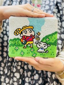 Monedero bordado con cuentas de hoja de palmera hecho a mano de moda con aspecto elegante y exclusivo para niña - Product Image 5